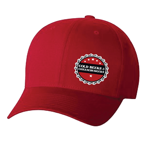 Red Classic Baseball Cap Front