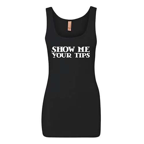 Show Me Your Tips Ribbed Tank Top Front