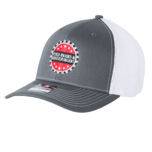 Richardson 112 Snapback Trucker Hat / Grey and White