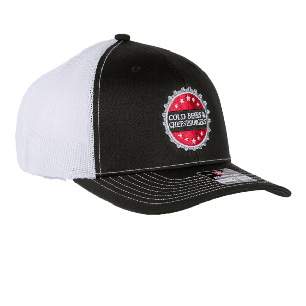 Richardson 112 Snapback Trucker Hat Black & White