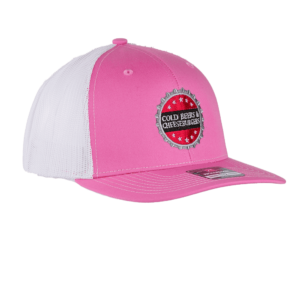 Richardson 112 Snapback Trucker Hat / Pink and White