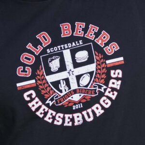 Cold Beers & Cheeseburgers College Crest Mens T-Shirt