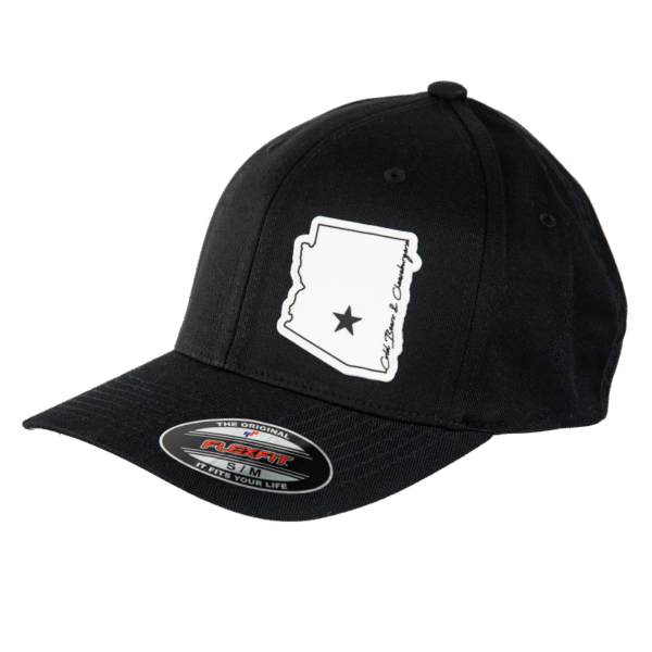 AZ State Patch Flexfit Hat Black with White Patch