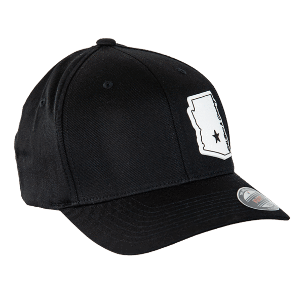 AZ State Patch Flexfit Hat Black with White Patch