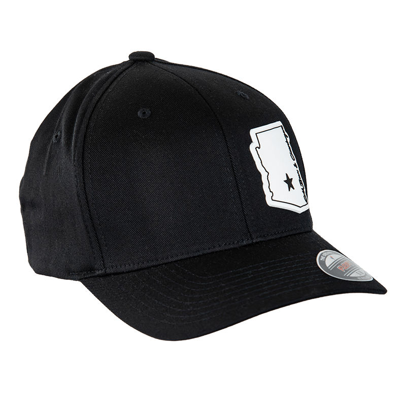 AZ State Patch Flexfit Hat Black with White Patch