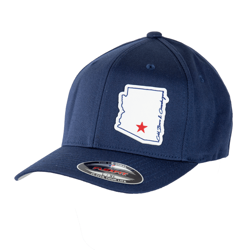 AZ State Patch Flexfit Hat Navy